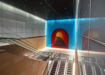 Inside Gadigal Station.