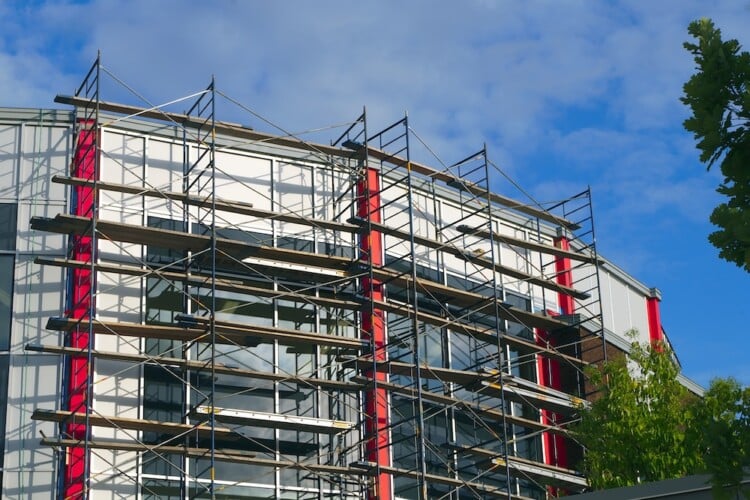 scaffold construction site