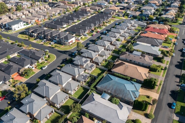 Rows of houses.