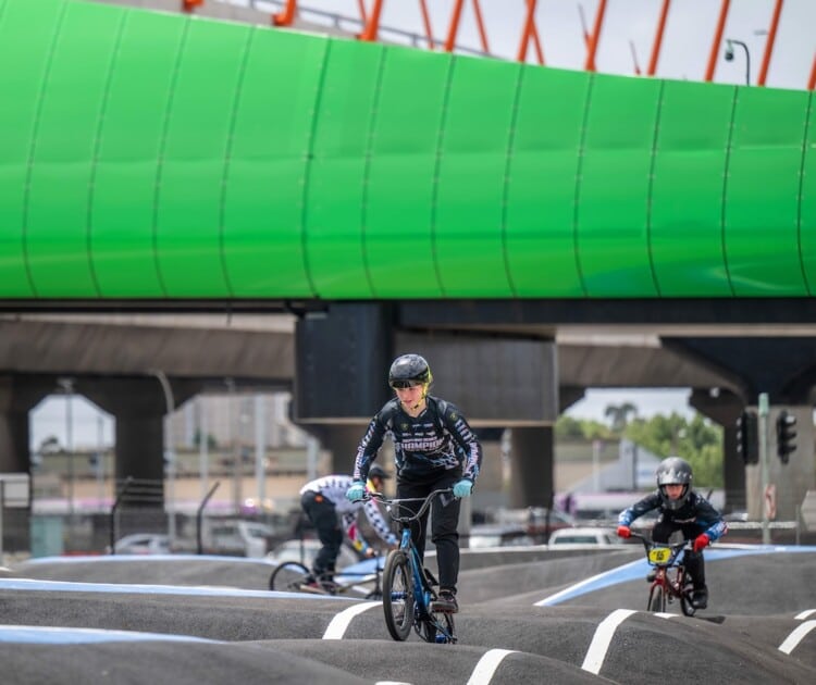 The new jumps park beneath CityLink in Footscray.