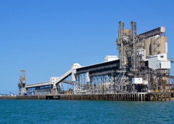 Port shipping terminal in Gladstone.