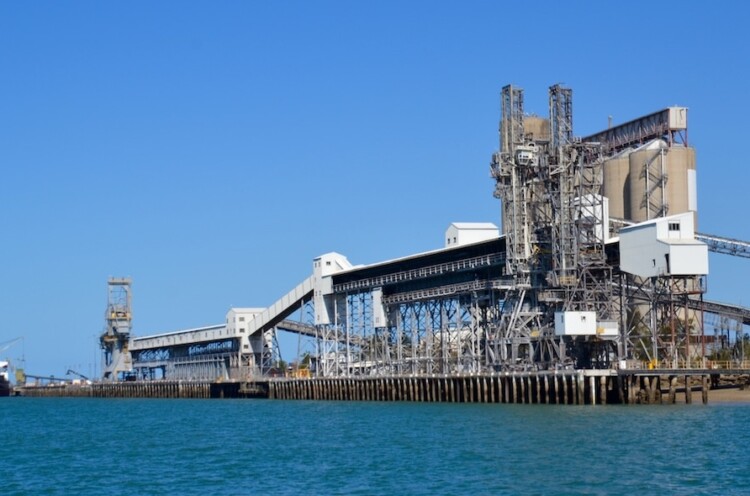 Port shipping terminal in Gladstone.