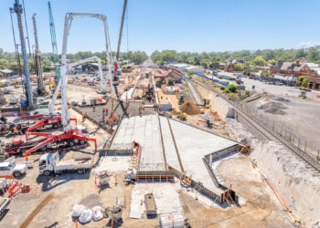 Major works underway on Euroa Station.