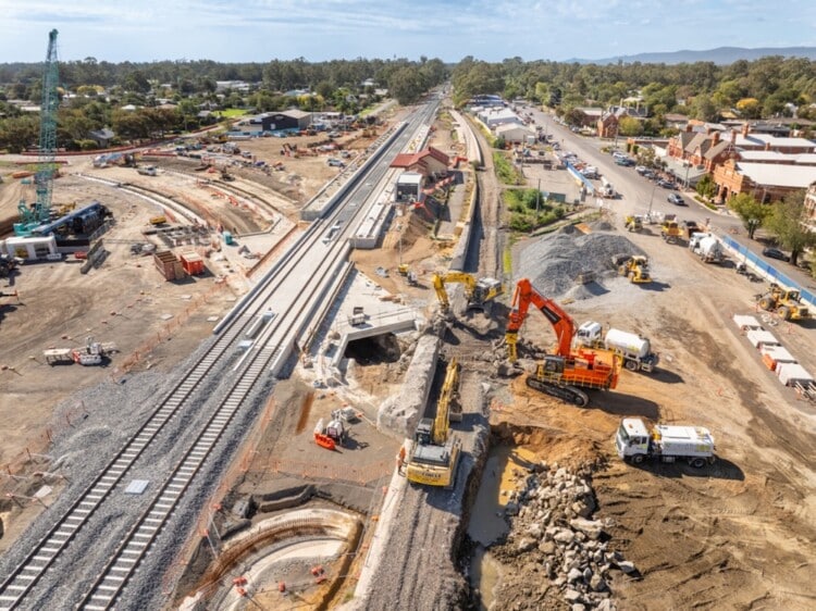 Euroa station upgrade rail track switch