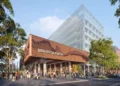 A render of the new Burwood North Station. Image: Sydney metro.
