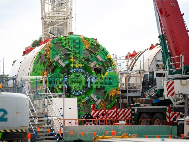 Suburban Rail Loop renewable energy tunnel boring machines