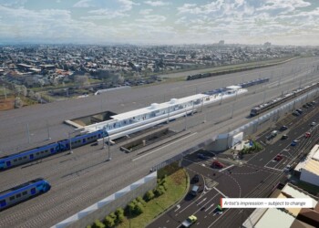 An artists impression of New Tottenham Station. Image: Victorian Government.