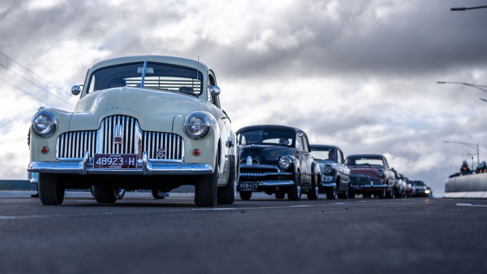 Vintage cars first to cross new road bridge
