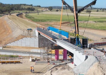 Station footbridge moves closer to installation