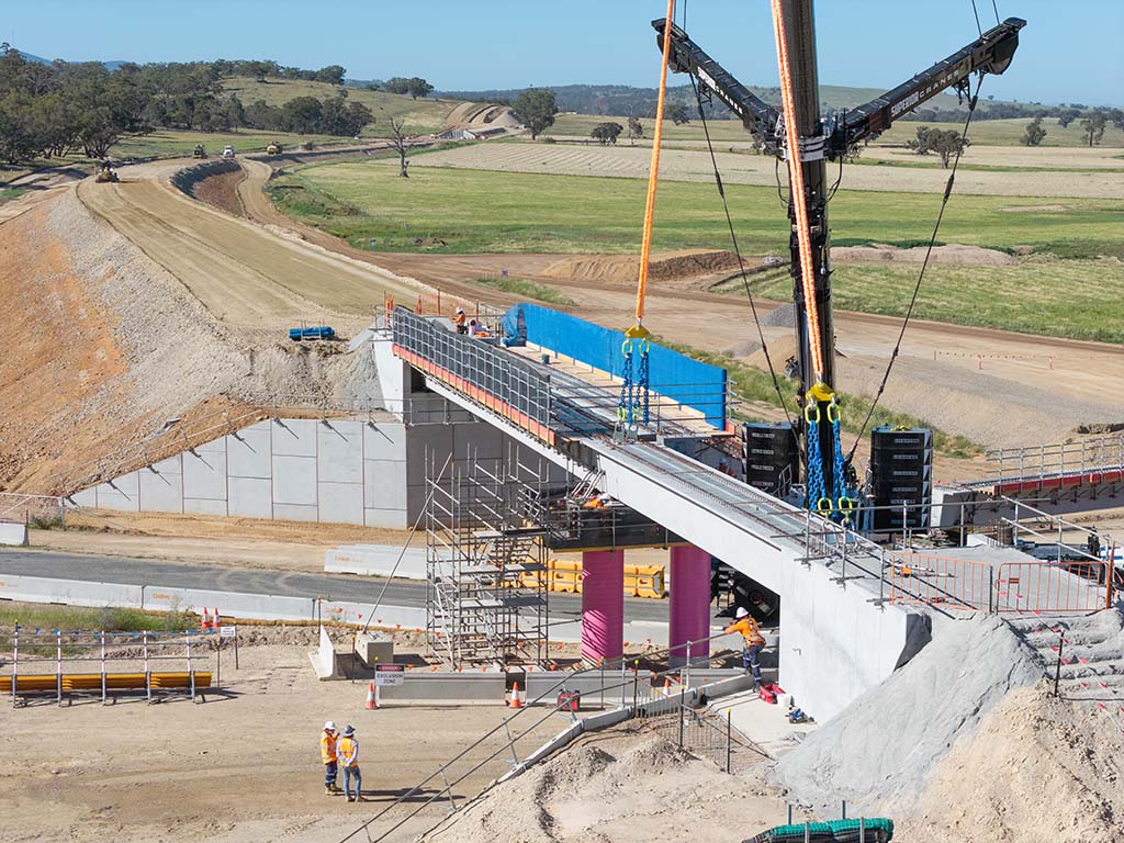 Station footbridge moves closer to installation